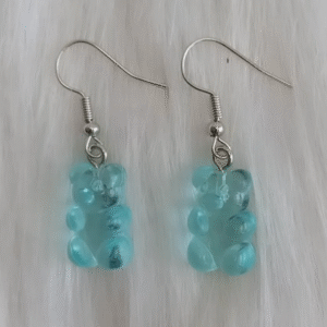 Aros osos de gomita celeste