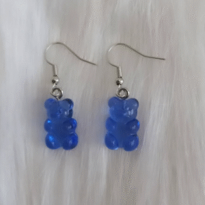 Aros osos de gomita azul