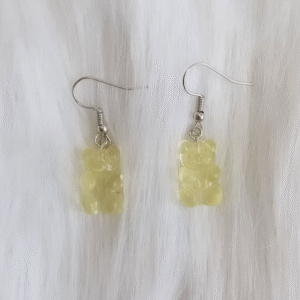 Aros osos de gomita amarillo claro