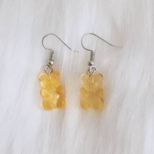 Aros osos de gomita amarillo ambar