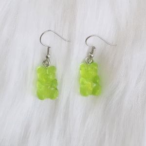 Aros osos de gomita verde