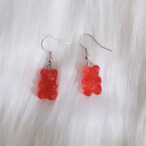 Aros osos de gomita rojo