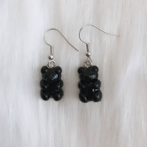 Aros osos de gomita negro